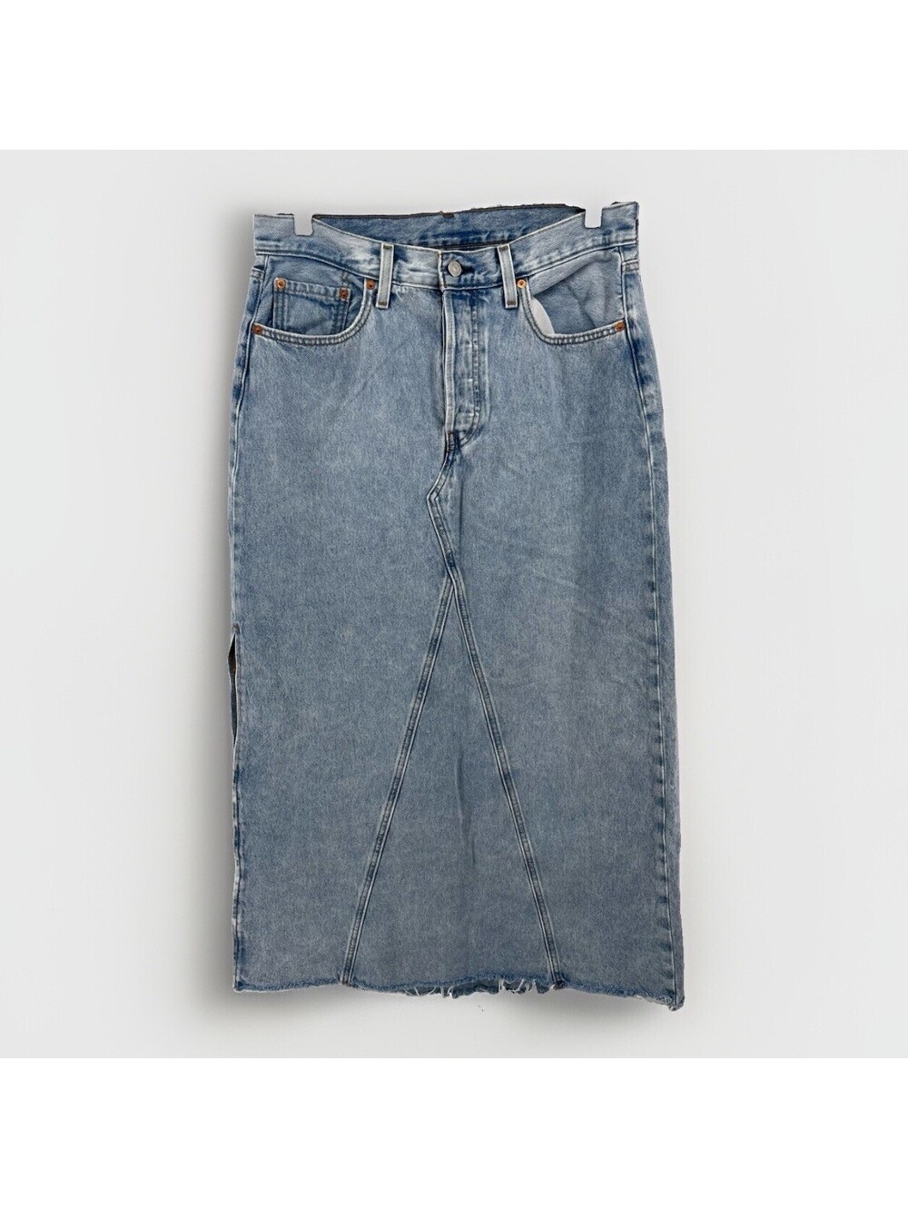 Levi's Light Blue Denim Midi Skirt